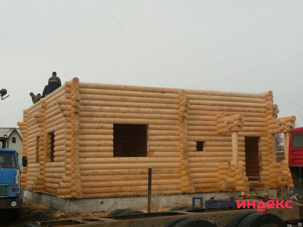 Фото Монтаж деревянного дома из сруба