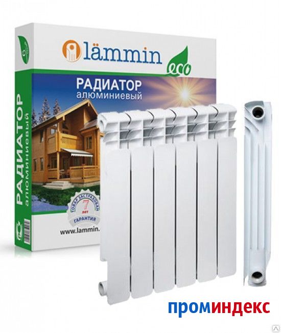 Фото Радиатор биметаллический Lammin Eco, 500 мм, 12 секций