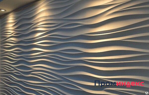 Фото Панель 3D из гипсокартона для стен Шелк 2 500*500мм