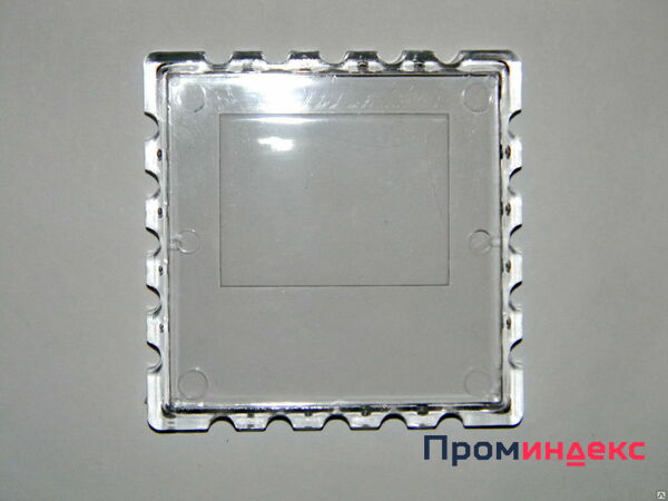 Фото Акриловая заготовка сувенирного магнита квадратная в форме "марки"