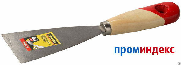 Фото Шпательная лопатка STAYER "MASTER" с деревянной ручкой, 30 мм