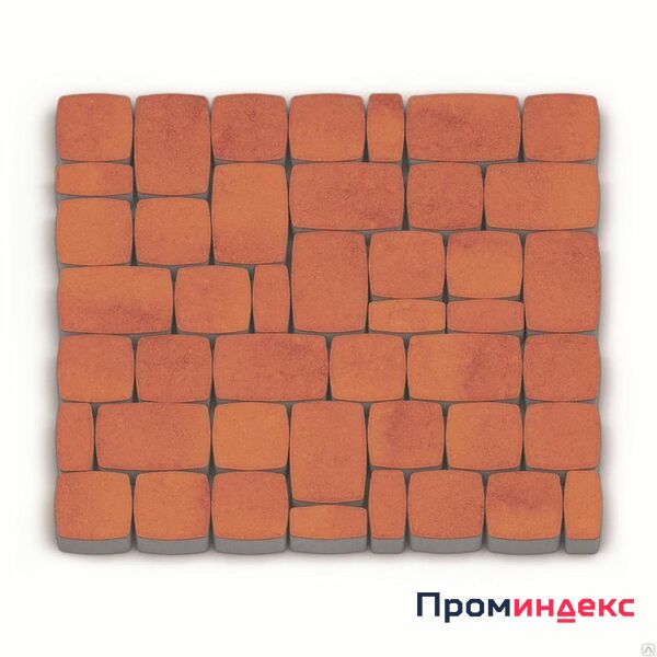Фото Тротуарная плитка Премиум Классико (вишнёво-оранжевый) ГОСТ 17608-91