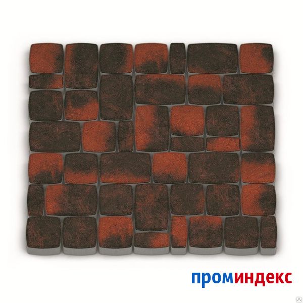 Фото Тротуарная плитка Премиум Классико (красно-чёрный) ГОСТ 17608-91