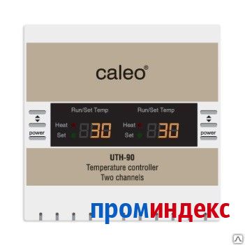Фото Терморегулятор CALEO UTH-90 (накладной) 2х канальный, 3.2 кВт х 2