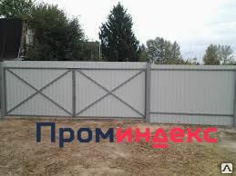 Фото Забор и ворота из профнастила