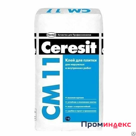 Фото Клей для плитки Ceresit CM 11 Plus /25 Россия, 25 кг