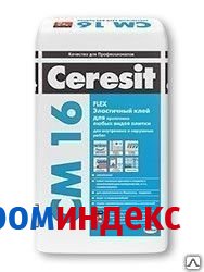 Фото Эластичный клей для плитки Ceresit CM 16/25 Россия, 25 кг