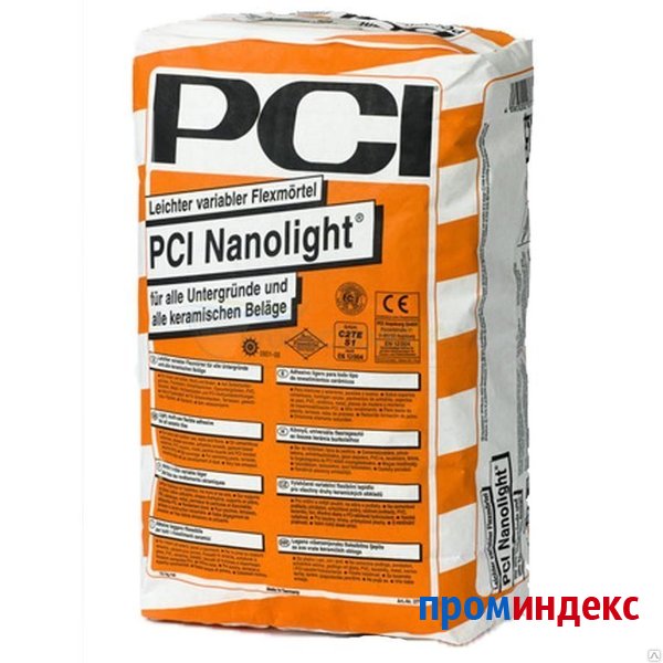 Фото Плиточный клей PCI® Nanolight/ ПЦИ Нанолайт серый