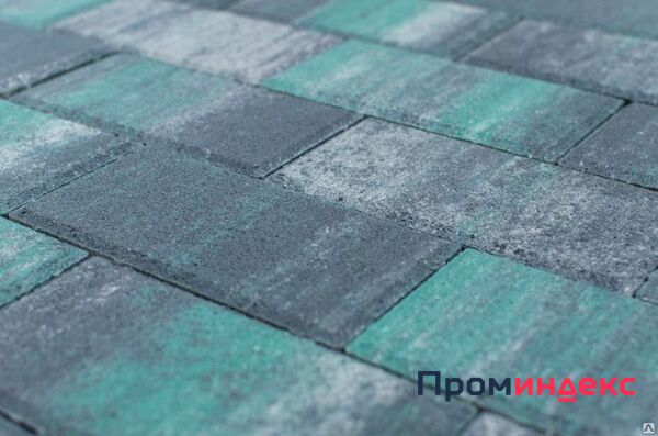 Фото Тротуарная вибропрессованная плитка Прямоугольник, Color Mix 6, BRAER