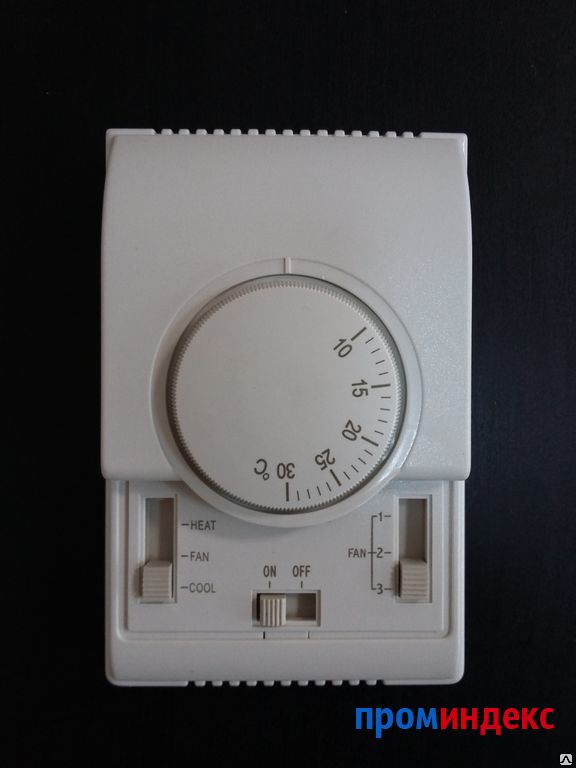 Фото Комнатный термостат со встроенным трехступенчатым регулятором скорости TS