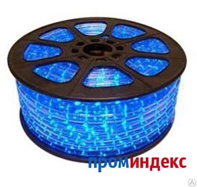 Фото Дюралайт шнур светодиодный LEDх36/м синий двухжил кратно 2м (свет лента)