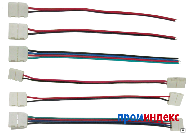 Фото Соединитель для светодиодных лент RGB кабели питания (4 провода )