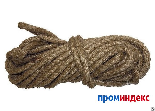 Фото Веревка джутовая, D 8мм, L 10 м, крученая Россия