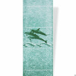 фото Панель пвх с фризом акватон (9 мм) дельфины цвет морская волна 330х2700 мм
