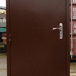 фото Дверь металлическая 860х1860 мм L (RAL8017)