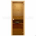 фото Soul Sauna 700х1870, дверь стеклянная (ст. бронза, кор. ОСИНА)