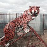 фото Кованая скульптура Тигр код 8