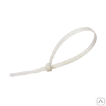 фото Хомут-стяжка для кабеля 2,5х100мм нейлон белый (уп.100шт)