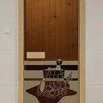 фото Дверь стеклянная SAUNA MARKET 1900х700 бронза - Банный день (коробка из лис