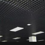 фото Подвесной потолок Грильято, ячейка 150*150*40 мм, Цвет Черный