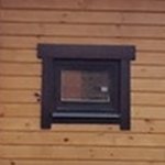фото Деревянное окно для бани, сосна, дуб, ясень, брус 92 мм
