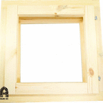 фото Деревянное окно 500х500 двойной блок без стекла