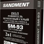 фото Ровнитель пола цементный серый SANDMENT SM-93 (25кг)