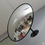 фото Зеркало для помещений круглое с гибким кронштейном 500х500х52 мм
