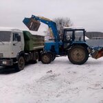 фото Трактор с щеткой аренда МТЗ-82 с куном для очистки снега