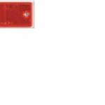 фото Светоотражатель красного цвета прямоугольный с двумя отверстиями DOB-034 С