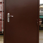 фото Дверь металлическая 860х1860 мм R (RAL8017)