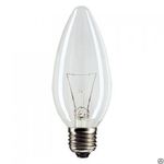 фото Лампа накаливания E14, 40W, В35 (свеча), CL (прозрачная) Philips
