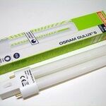 фото Osram лампа люминесцентная DULUX S 9W/840 (холодный белый) лампа G23