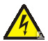 фото Плакат ПВХ-пластик 200х200х200 мм, символ "Опасность поражения электрически