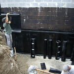 фото Гидроизоляция стен, фундаментов и массивов оклеенная в 2 слоя