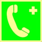 фото Знак ФЭС EC06 «Телефон связи с медицинским пунктом» (пластик)