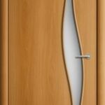 фото Полотно дверное остекленное ПО Волна 700 миланский орех (ПО-О15)