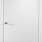 фото Дверное полотно Верда 21-7 глухое ламинированное с притвором 2000x600 Белое