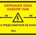 фото Табличка для опознавательных столбов односторонняя (ПВХ 5 мм)
