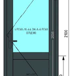 фото Дверь EIW30 из КПТ 78EI с СПД 38 (900 х 2100) с глухим заполнением