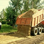 фото Песок в Мысхако с доставкой. Доставка песка.