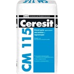 фото Клей CERESIT CM-115 для мозаики и мрамора, наружных/внутренних работ белый, 25кг