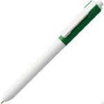фото Ручка шариковая Hint Special, белая с зеленым