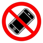 фото Наклейка "Пользоваться мобильными телефонами запрещено"