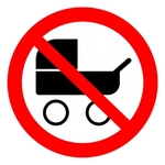 фото Наклейка "Вход с колясками запрещен"