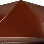 фото Колпак на кирпичный столб 390х390 (RAL 8017) коричневый шоколад