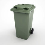 фото Мусорный контейнер для ТБО 360 л зеленый (диаметр колеса 200 мм)