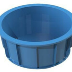 фото Купель круглая D1200*H1300 для бани и сауны пластиковая из полипропилена Синий (голубой)
