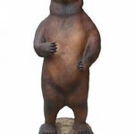 фото Скульптура 3D из стеклопластика "Медведь" код "154G" в165cm