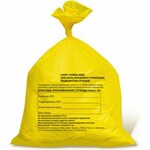 фото Пакеты для медицинских отходов с информацией,300х330 мм,  желтый, Б